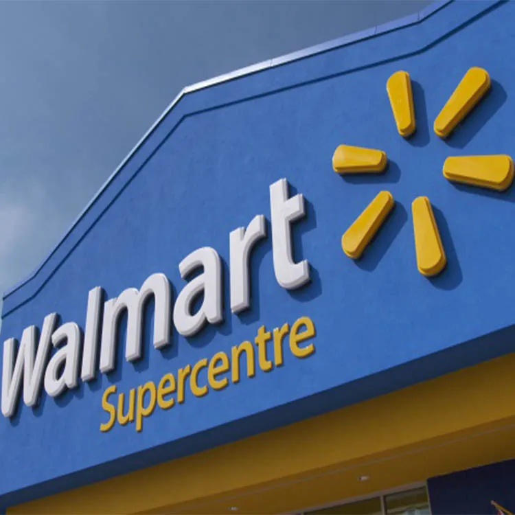 3D акриловая рекламная вывеска с подсветкой логотипа супермаркета буквенный знак