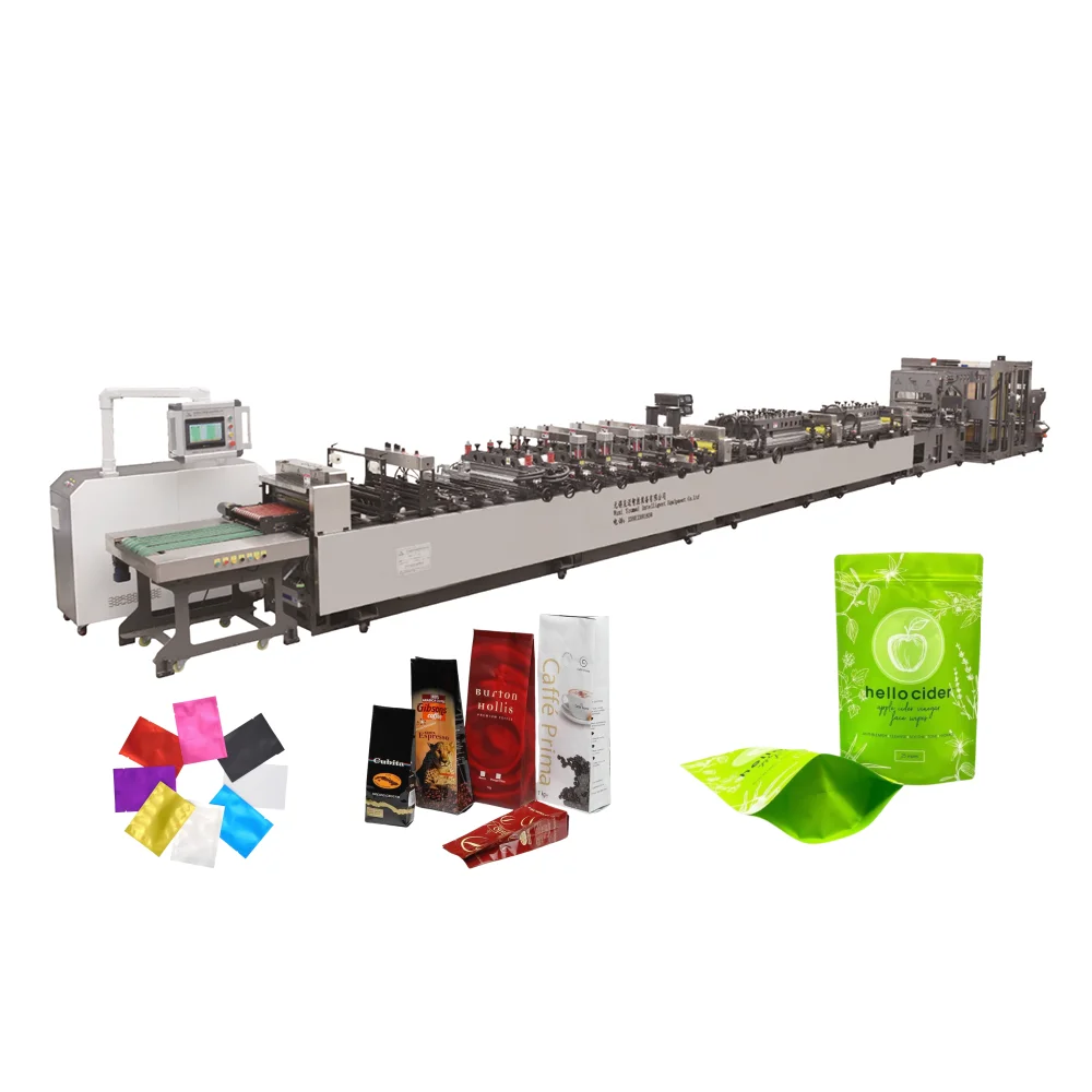 Easy Operate Fully Automatic Doypack Zip Lock 4 Side Seal Pet Food Packaging Pouch Making Machine
