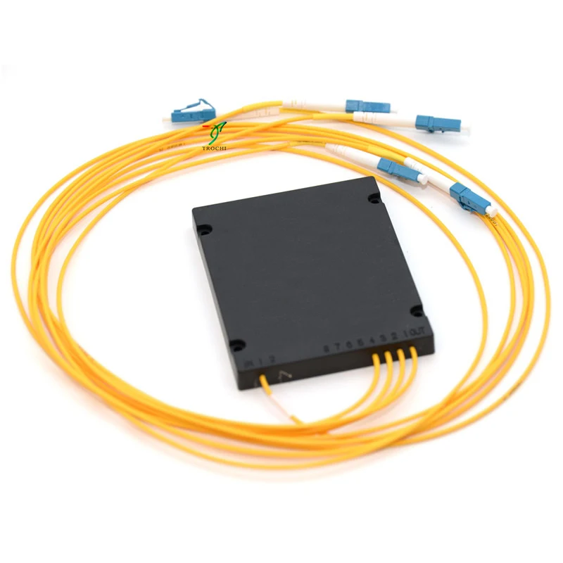 Fiber optic splitter ABS box type SC/UPC 1*4 1*8 4 way pigtail LGX PLC splitter price