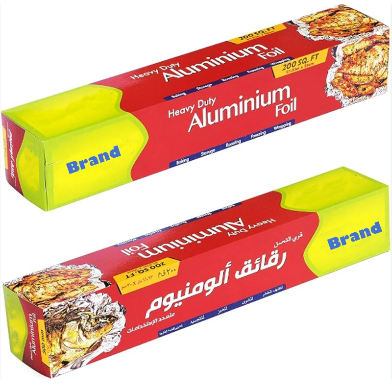 Пищевая упаковка бытовая кухонная фольга с прочной гофрированной коробкой