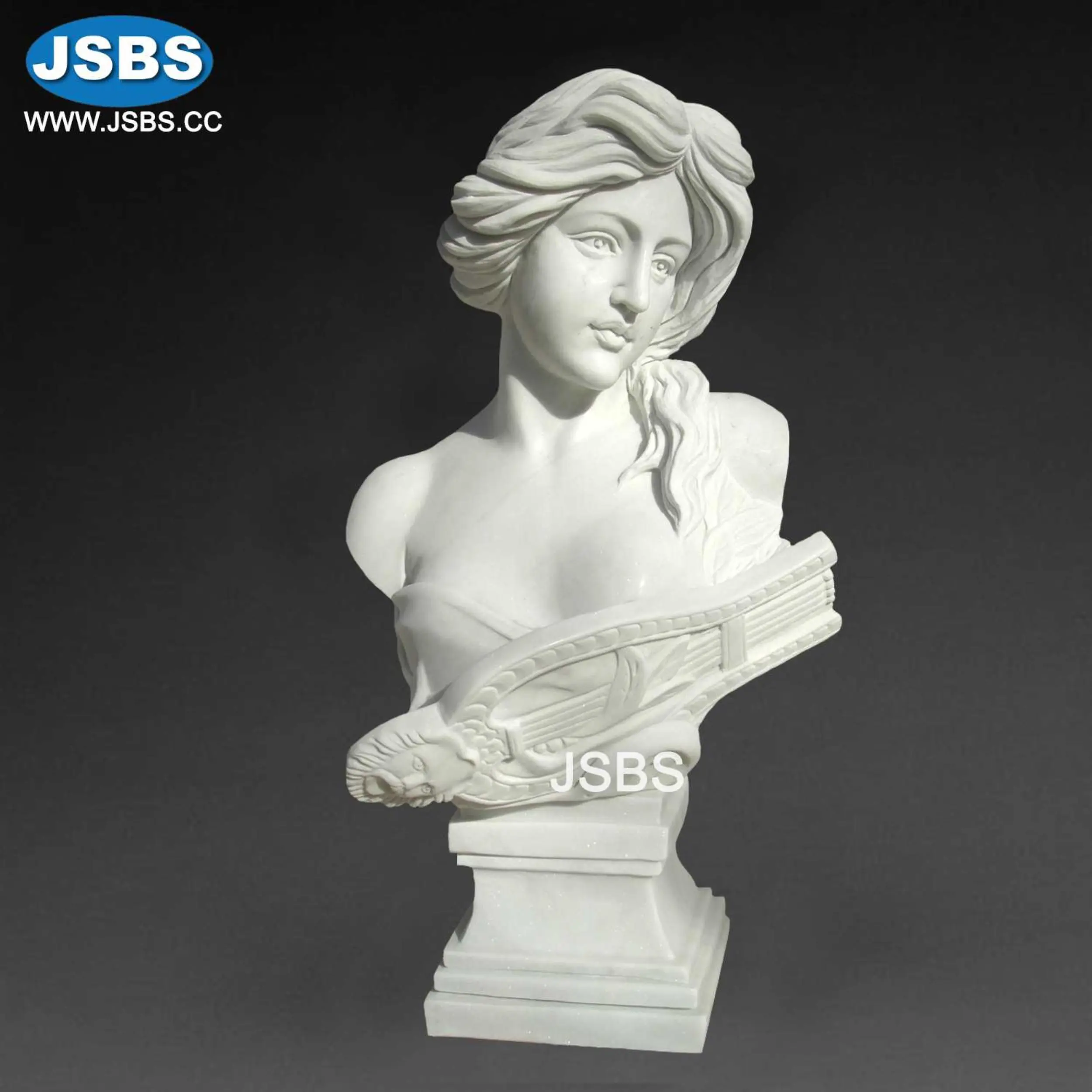 White Marble Aphrodite Head Bust