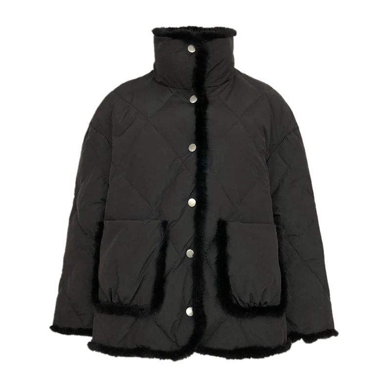 Stylish Women Short Down Jacket Women Winter  Sweet Coats Water Mink Down Jacket