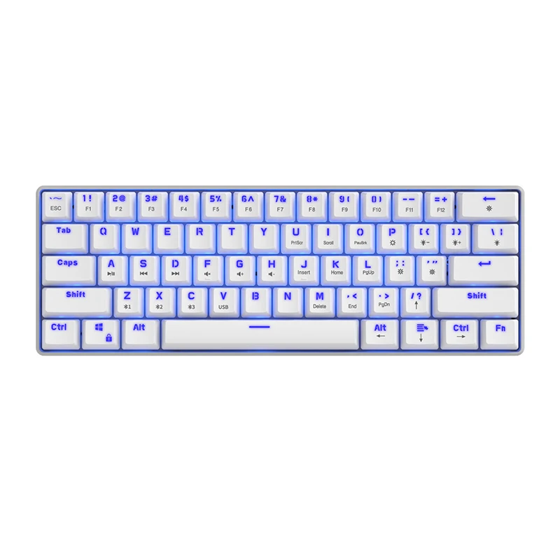 
61 keys High Quality standard Factory wholesale keyboard Single channel Luminous RGB Mechanical Gaming USB Keyboard 