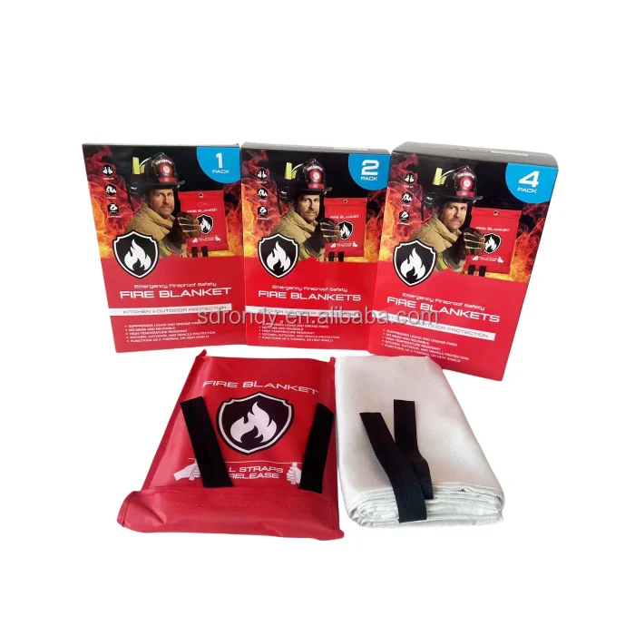 Factory Cheap Industrial 1.5m X 1.8m Fiberglass Fabric Coat House Fire Proof Blanket Roll