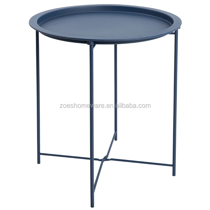 Black Decoration Cheap Round Shape Side Tables For Living Room And Bed Rooms Modern Side Table For Metal Fold Coffee Table