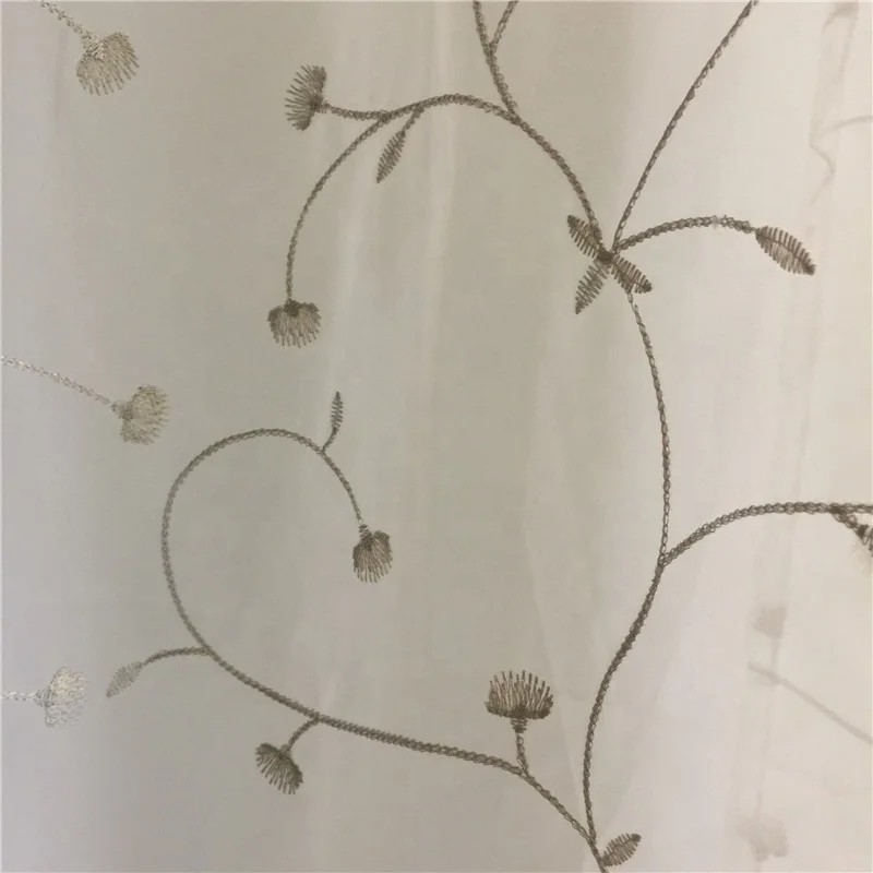 Недорогие тюлевые ткани с цветочной вышивкой от производителя