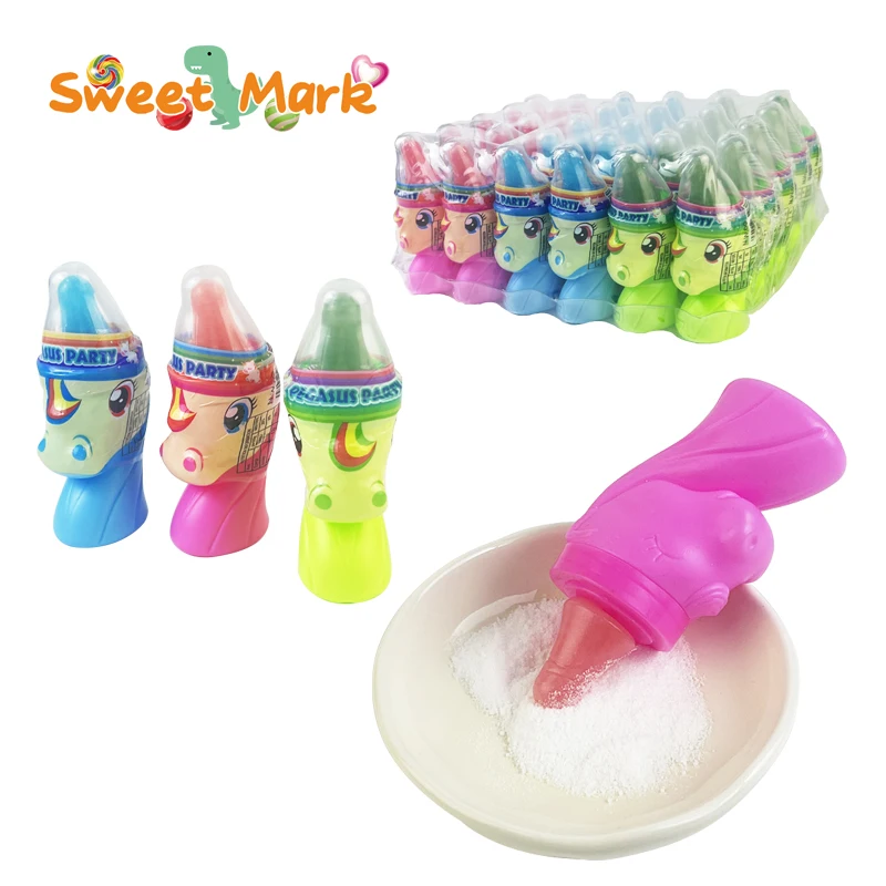Hot Selling Horse Shaped Hard Candy Nipple Bottle Candy with Sour Powder