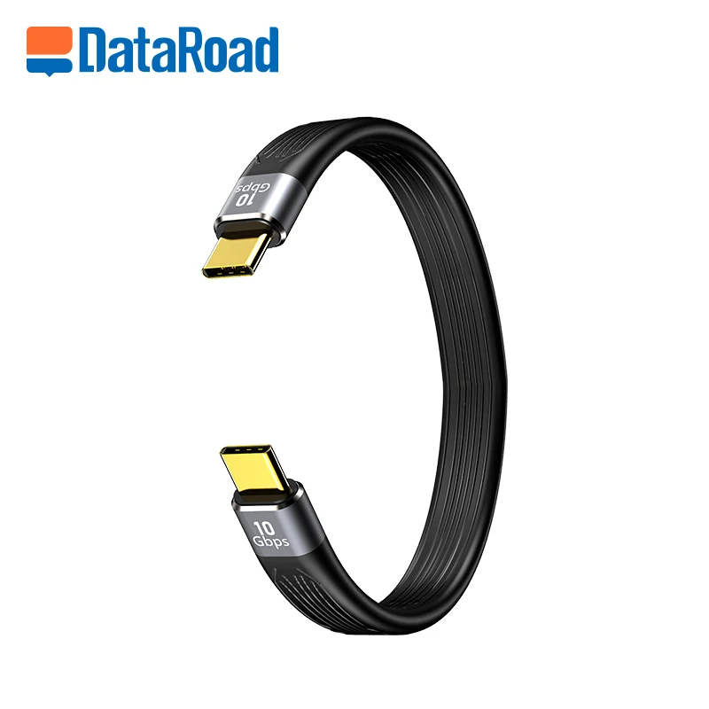 Factory Price PD 60w fpc gen2 10gbps cable 0.15m type c to type c short flat data cable kable for Mac book Pro