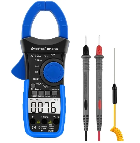 HoldPeak HP-870N Auto Range Multimetro Digital Clamp Meter Multimeter Pinza Piers Ammeter Amperimetro True RMS Frequency Tester