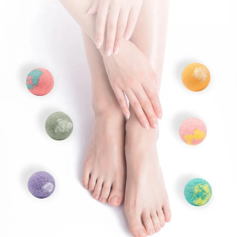 wholesale custom made business gift colorful natural Plant extract Foot Bath Bombs