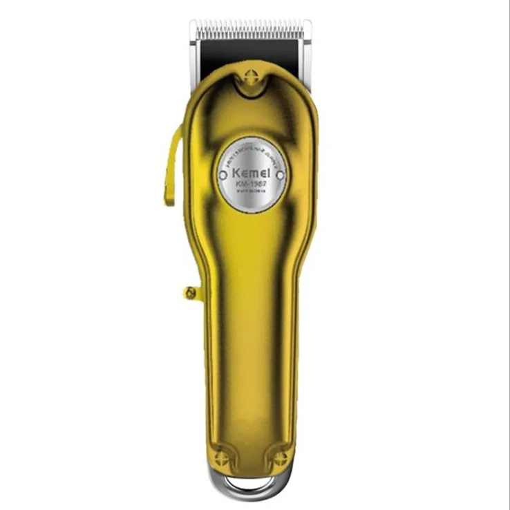 kemei hair clipperKM-1987 Hair Clipper Charging Adjustable Carbon Steel Knife Head Full Metal Body Electric Clipper