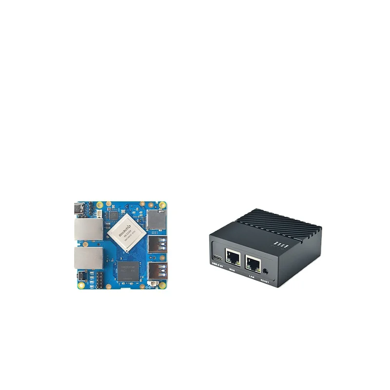 FriendlyELEC NanoPi R4S 4GB  metal case Dual Gbps Ethernet Gateways RK3399 Support OpenWrt LEDE System V2ray SSR Linux Rockchip