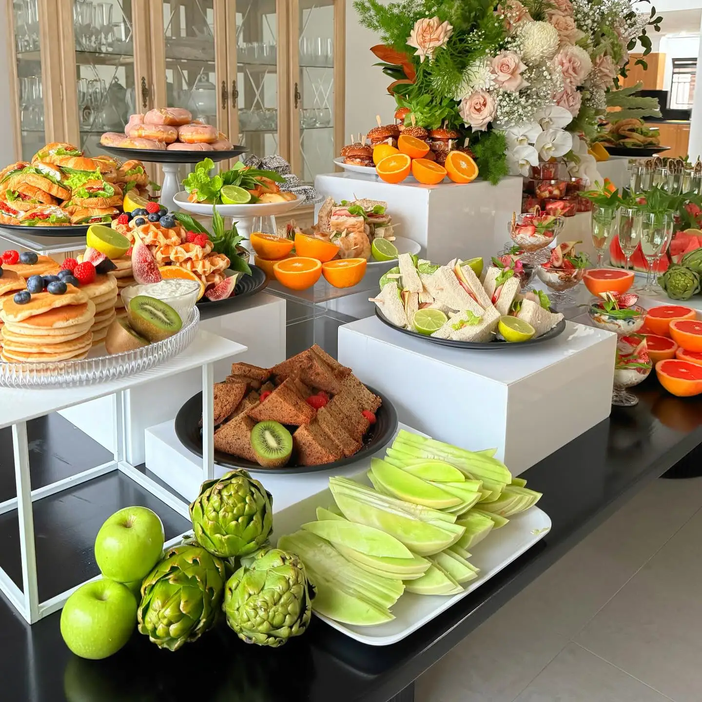 cake snack fruit plate acrylic cube racks dessert table display wedding christmas decoration