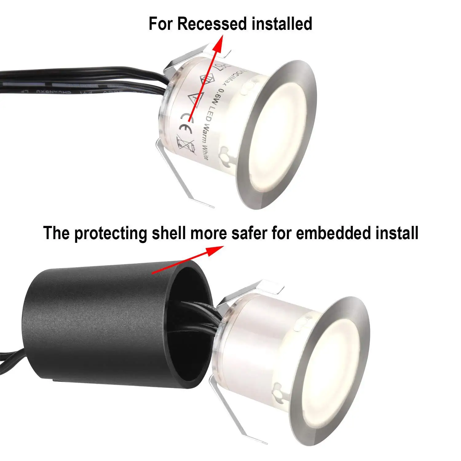 12V LED Deck Light Kits 32mm In Ground Outdoor LED Landscape Spotlight for Garden Yard Steps