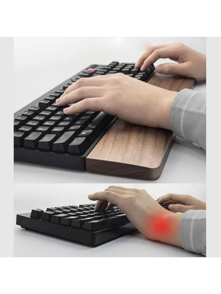 Newest Cheap Price 60% 65% 75% 100% Resin Wooden Wrist Support Rest For Keyboard