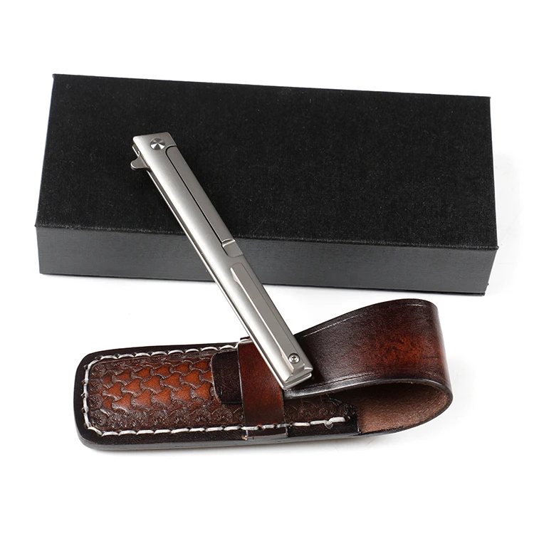 
High end M390 steel blade folding pocket knife with titanium alloy handle 