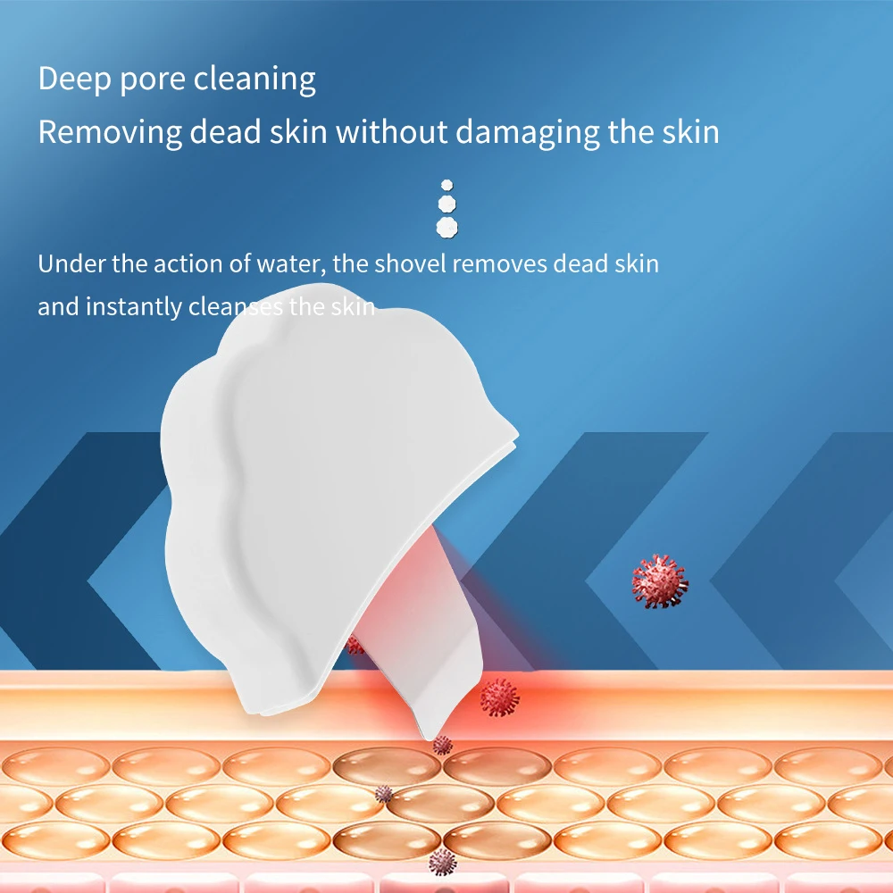 Mini Portable Dead Skin Blackhead Remover Tool Facial Peeling Pore Deep Cleansing Face Spatula Ultrasonic Skin Scrubber
