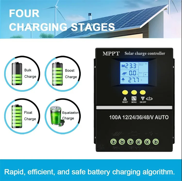 60A 80A 100A Solar Sun Solar Charge Controller High Input Voltage Outdoor Family Charge Controller