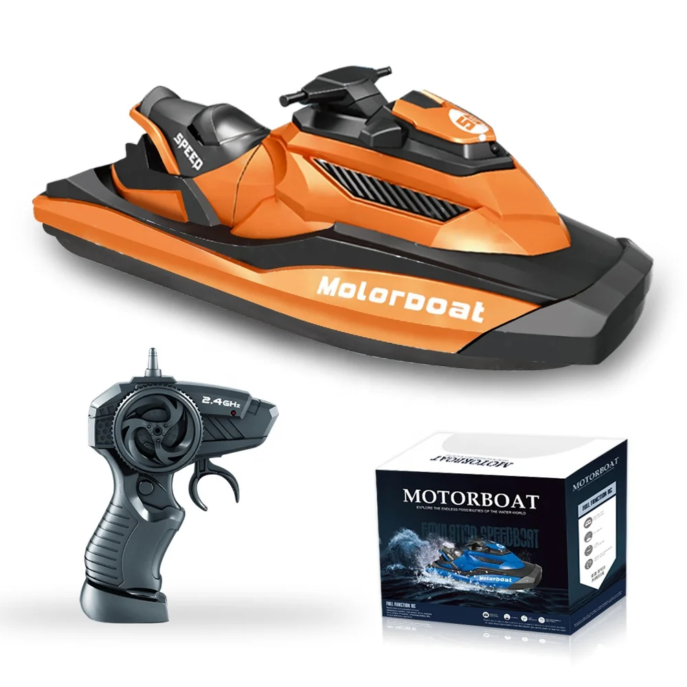 2024 New Arrival Summer Outdoor 1:47 Scale 2.4G 4CH Motorboat Waterproof High Speed RC Mini Boat For Sale