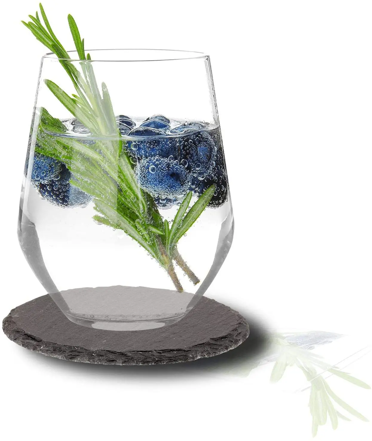 8 Pieces Slate Coasters Set Washable for Glasses with Holders Coasters for Labelling Coaster 3 Styles to Choose