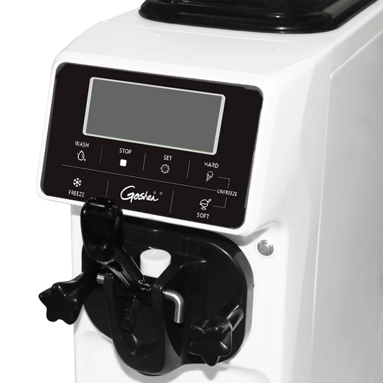 GSE Ice Cream Maker Upright Stainless Steel Frozen candy color design small body size high-efficiency compressor works