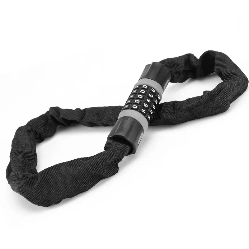 5-Digit Resettable Combination Anti-Theft Bike Chain Lock ABS Material Bicycle Motorcycle Scooter Cable Lock
