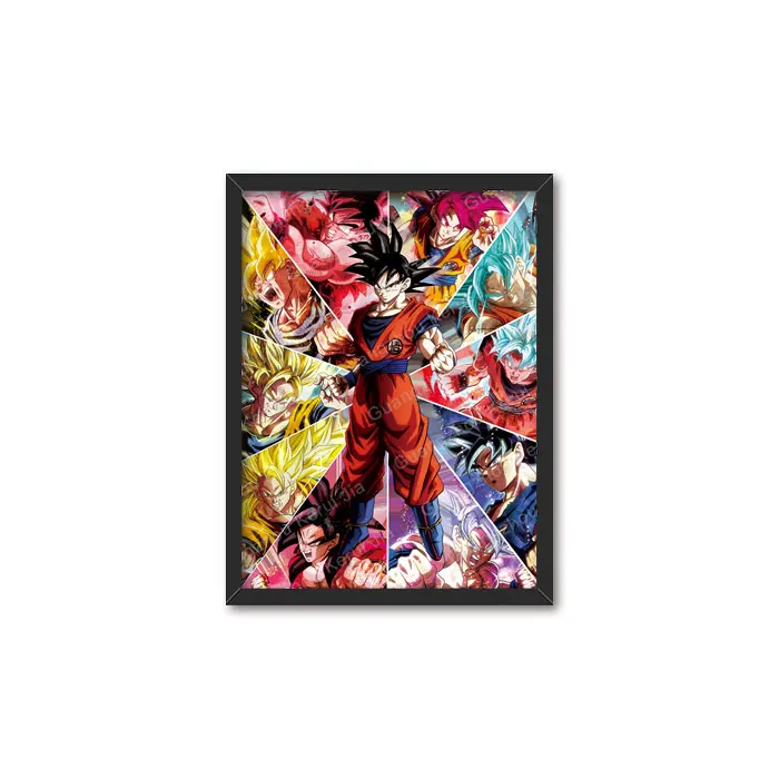 Оптовая продажа на заказ линзовидный 3d постер Dragon ball z goku Marvel Ужасный фильм Человек-паук флип аниме-плакаты