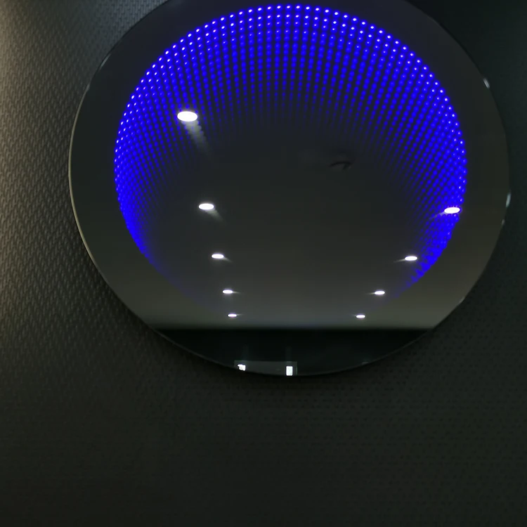 Factory wholesale MOQ 50pcs good quality hospitality  round Wall Touch Sensor 3d led infinity mirror