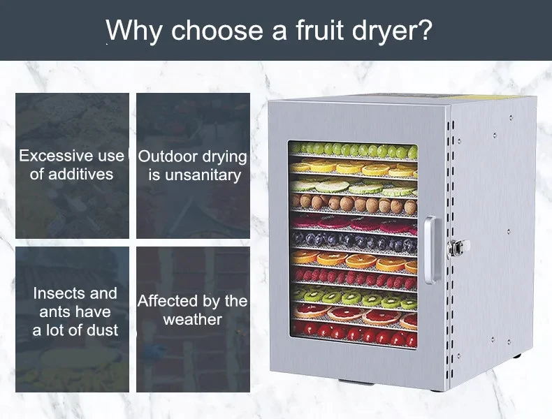 12 Layers Fruit Dryer Electric dehydrator machine Food Dehydrator Drying for Vegetables And Fruit Drying Machine