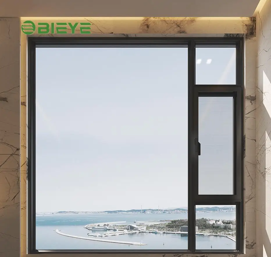 Exterior customized aluminum windows and doors grey color aluminum window