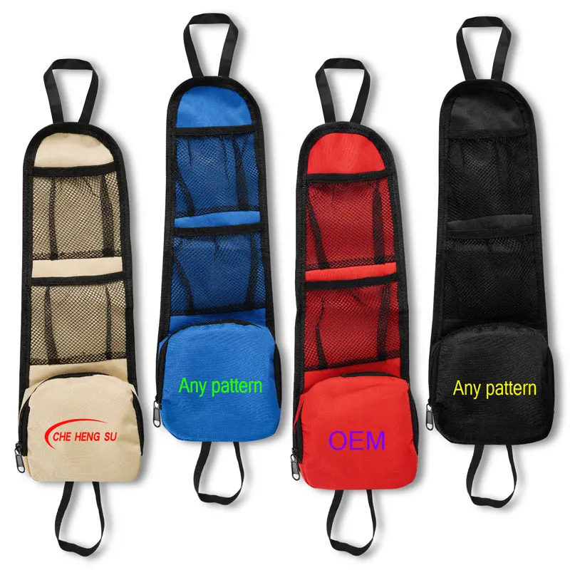 car storage bag seat side Car Organizer multifunction phone holder Toys children travel hanging bag OEM logo car accessories