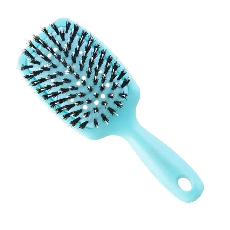 Fashion 3D Air Cushion Hairbrush with Wood Nylon Plastic Bristles Paddle & Vent Features for Scalp Shampoo Hair Dye Application