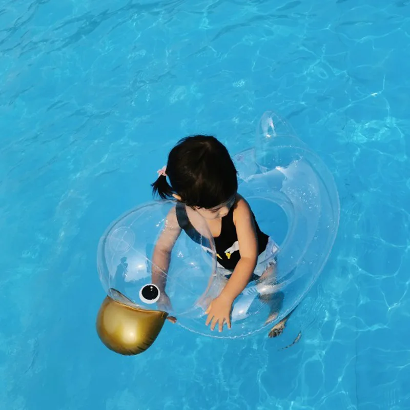 Inflatable swimming ring floating tube transparent duck swimming ring/seat ring