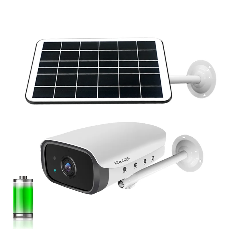 VESAFE Battery Solar Surveillance Camera  Outdoor Low Power and Motion Detection and Waterproof and Two-way Audio Solar Camera