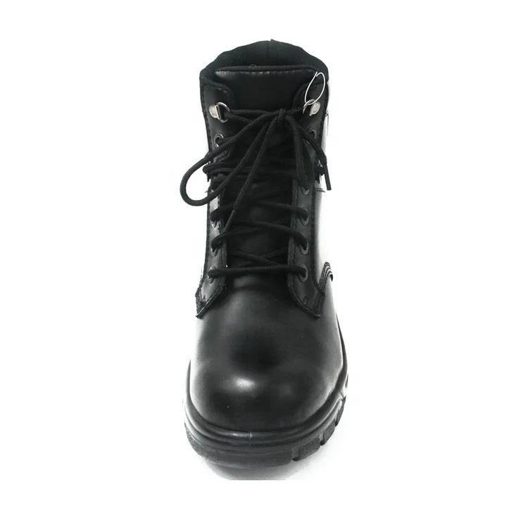 middle cut smooth leather high heel security guard office women safety boots Malaysia