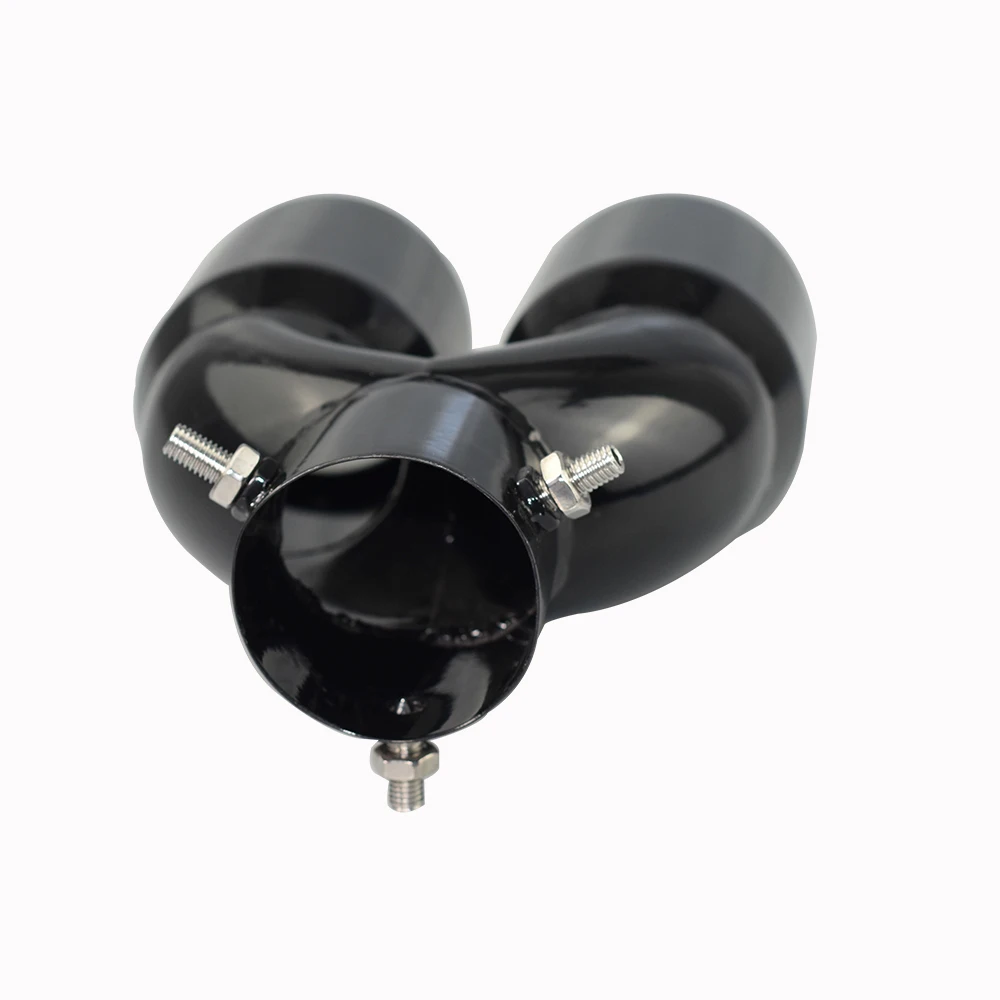 Dual Exhaust Tip Hot Sale Stainless Steel  Double Layer Exhaust Pipe Screws on Universal Diesel Exhaust Tip for Car Modification