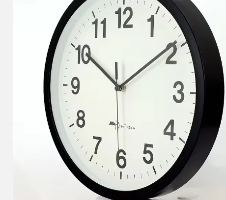 12 inch printed face battery operate plastic round quartz custom wall clock