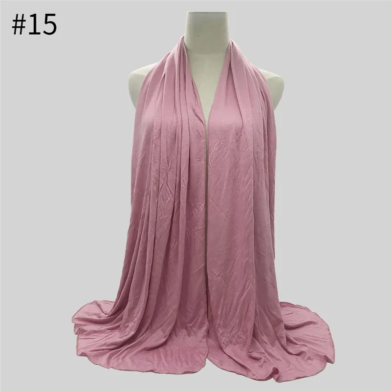 Hot Selling High Quality big size Jersey Scarf Stretchy Hijab Plain Head Scarves Wholesale Women Stoles Jersey Cotton Hijab