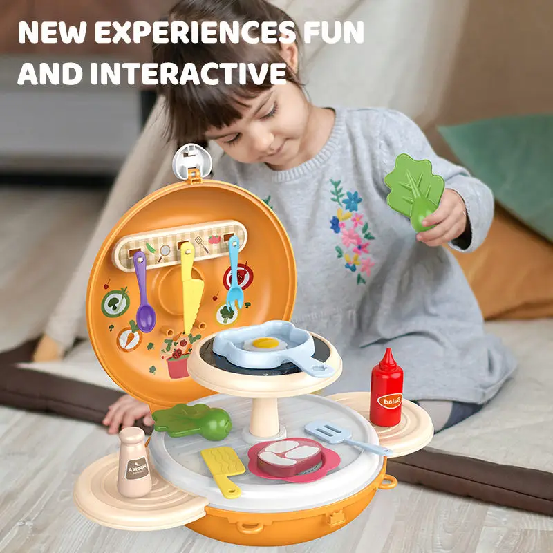 Children Simulation Kitchen Toys Tableware Dessert Doctor Medical Tools Donuts Play House Small Schoolbag Messenger Bag Toys