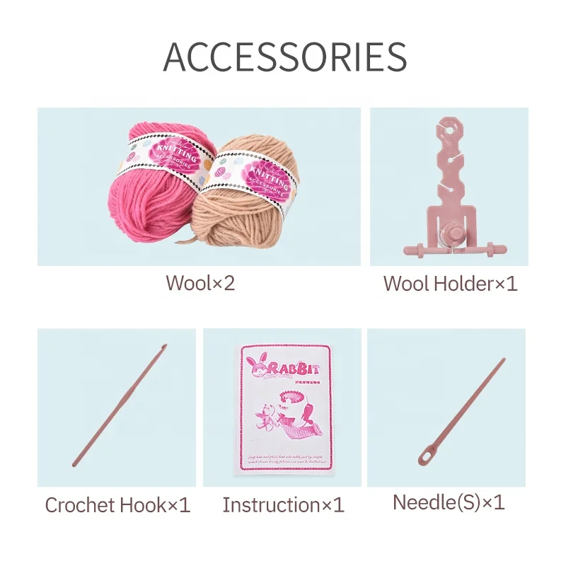 
Educational Pretend Play DIY Sock Rabbit Scarf Knit Machine Wool Craft Machine Toy 