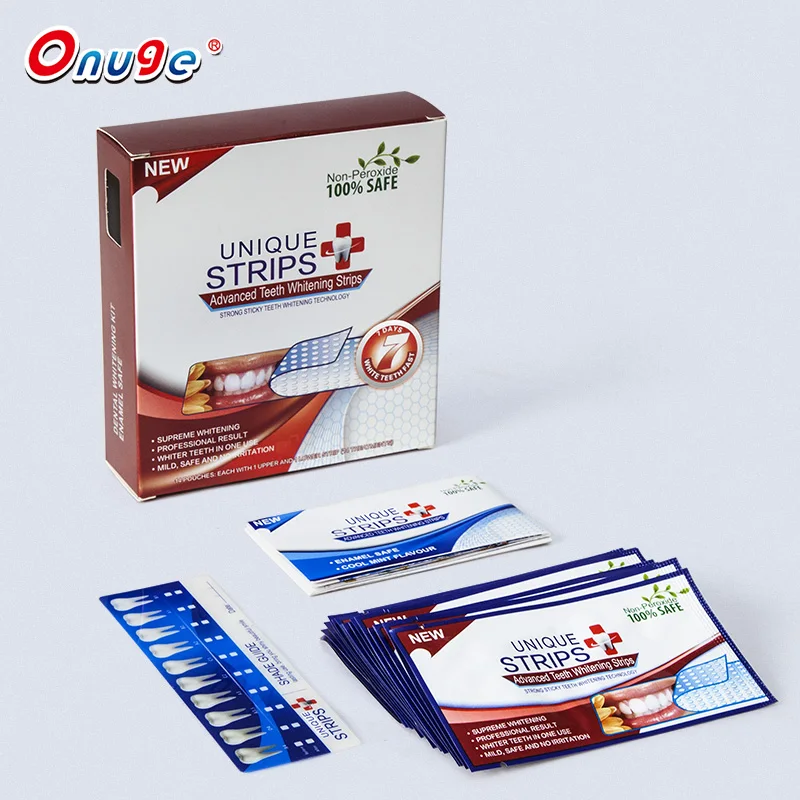 innovative products healthy teeth whitening strips free peroxide for private label