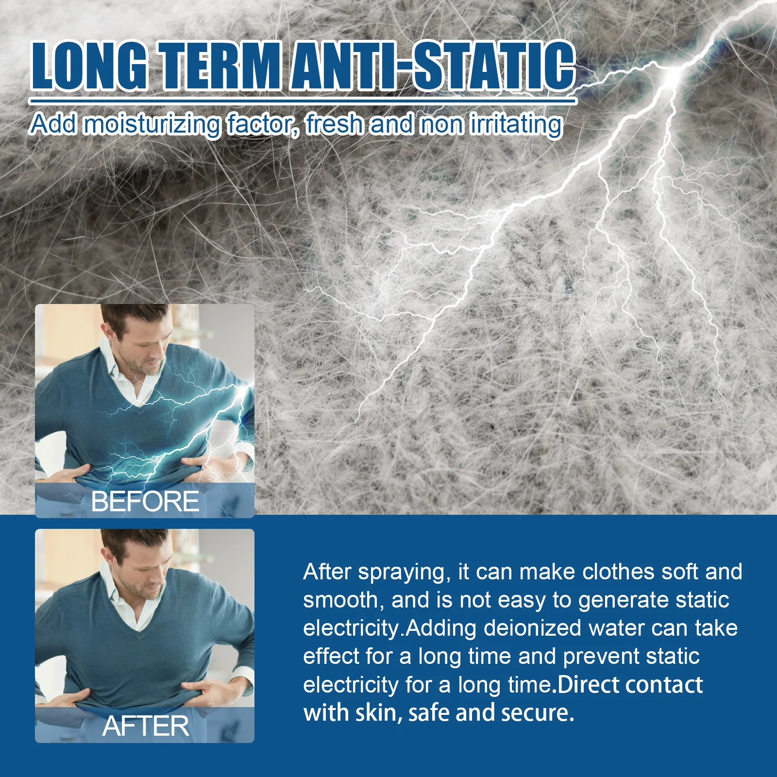 North Moon Fabric and Cloth Wrinkle Releaser Spray Anti-static Wrinkle Release Spray Eliminate Wrinkle Spray for Clothes