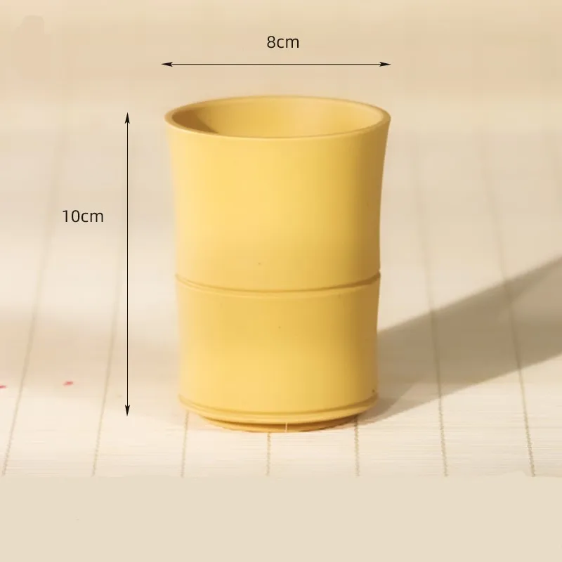 6.2cm and 8cm 2 pots set of bamboo shape plastic lot pot for small orchid and plants