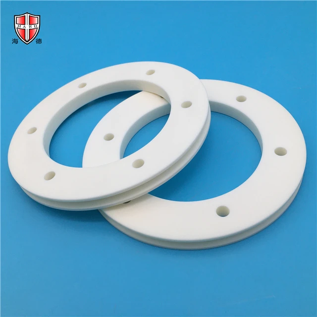 Good thermal shock resistance 99.5% alumina ceramic plate washer structural parts high strength temperature factory