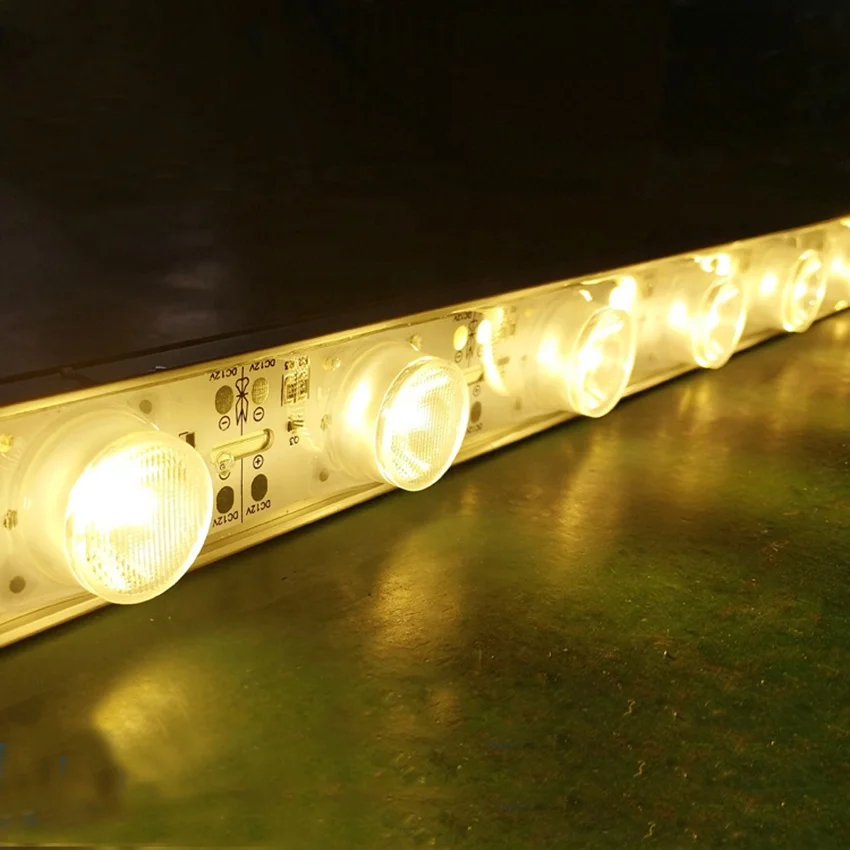 Side Emitting 12V Led Strip Light 100cm 18leds SMD3030 24W Led Back Light Lens for Light Box