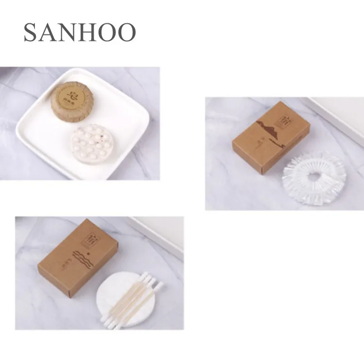 SANHOO Disposable Travel Kit Custom  5 Star Hotel Guest Room One-stop Customized Logo Amenities