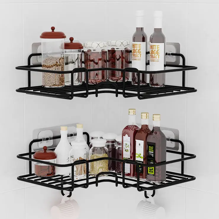 Multifunctional Storage Rack Waterproof  Wall Mount   Bathroom Basket Shelves