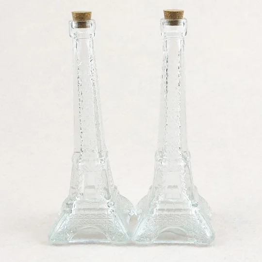 40ml glass jar container with cork for food and tower shape jar