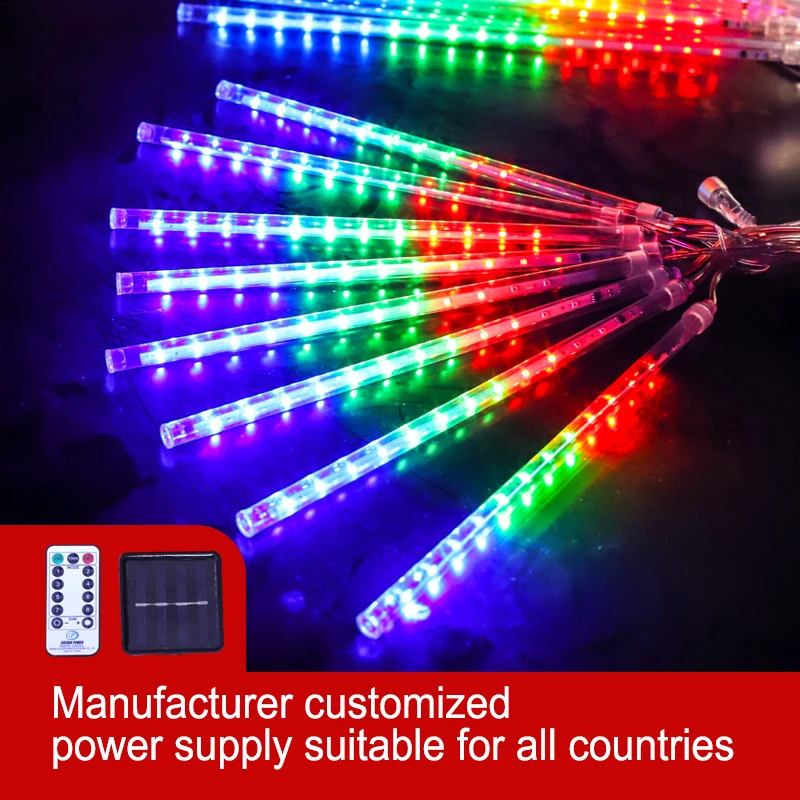 Meteor shower rain lights icicle tubes lights led christmas ice drop lights Outdoor IP65 waterproof
