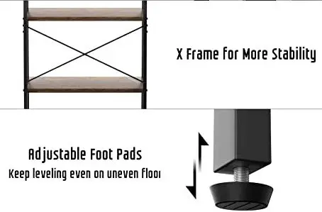 Amazon Hot Sell Vintage Metal Rustic Wooden Stable Storage Rack Shelf Display Shelves